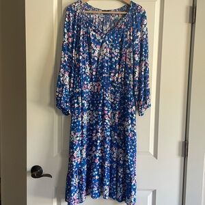 Talbots Women’s Floral V-Neck Dress